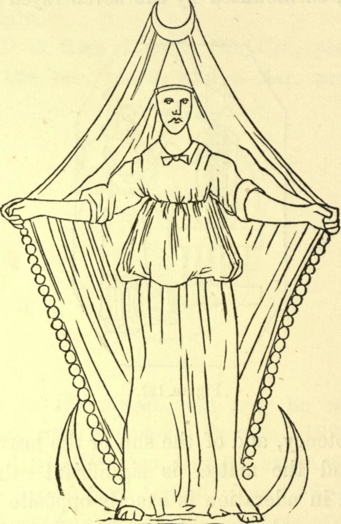 An illustration from Ancient pagan and modern Christian symbolism. With an essay on Baal worship, on the Assyrian sacred "grove" and other allied symbols by John Newton, 1875, leaf 159