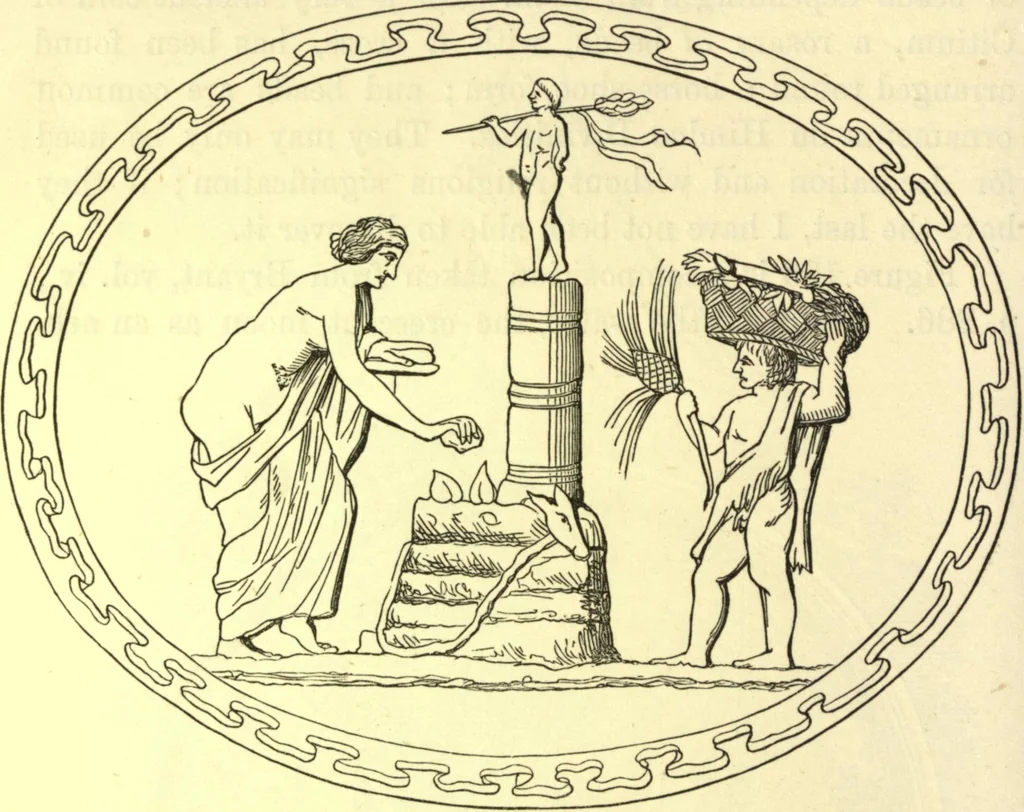An illustration from Ancient pagan and modern Christian symbolism. With an essay on Baal worship, on the Assyrian sacred "grove" and other allied symbols by John Newton, 1875, leaf 161