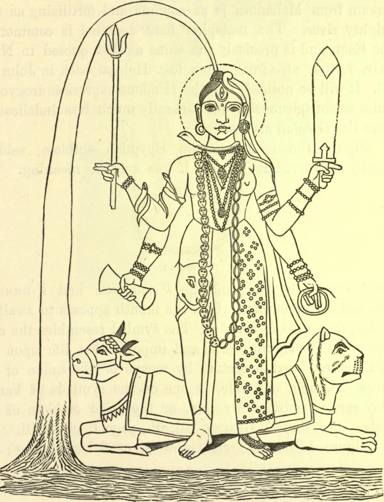 An illustration from Ancient pagan and modern Christian symbolism. With an essay on Baal worship, on the Assyrian sacred "grove" and other allied symbols by John Newton, 1875, leaf 166