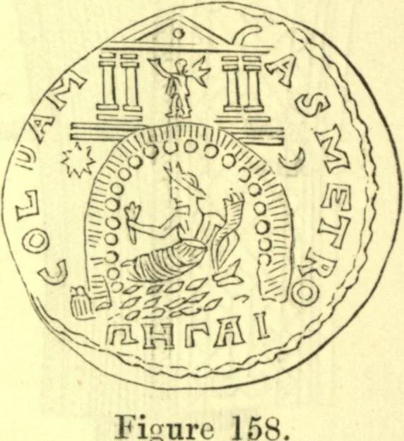 An illustration from Ancient pagan and modern Christian symbolism. With an essay on Baal worship, on the Assyrian sacred "grove" and other allied symbols by John Newton, 1875, leaf 175