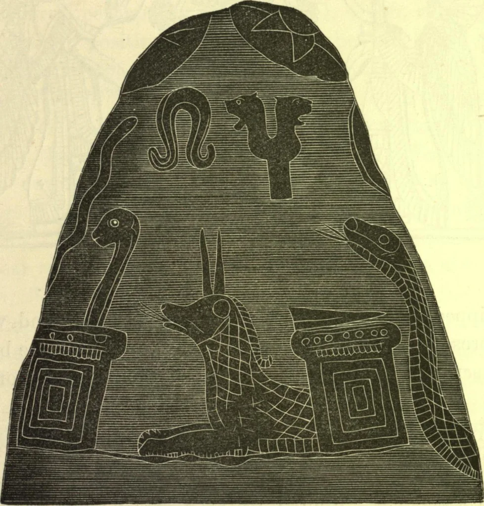 An illustration from Ancient pagan and modern Christian symbolism. With an essay on Baal worship, on the Assyrian sacred "grove" and other allied symbols by John Newton, 1875, leaf 202