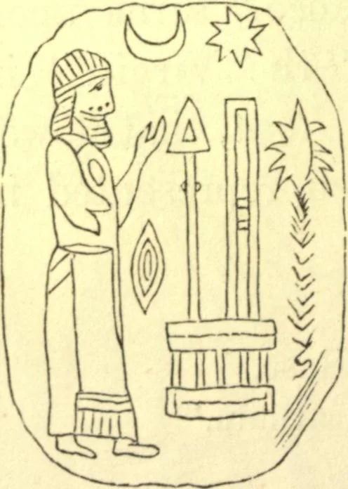 An illustration from Ancient pagan and modern Christian symbolism. With an essay on Baal worship, on the Assyrian sacred "grove" and other allied symbols by John Newton, 1875, leaf 213