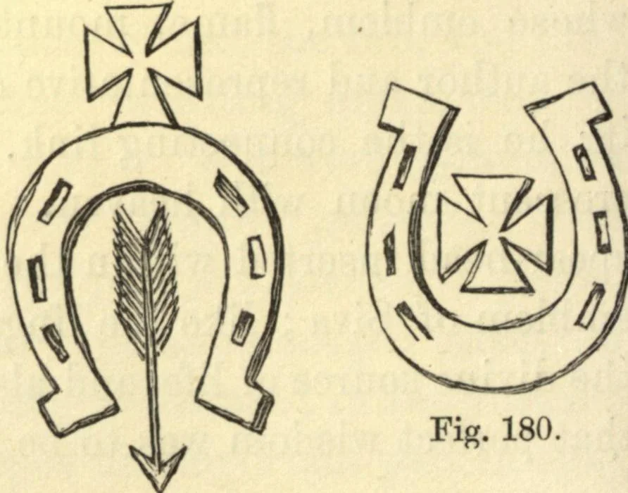 An illustration from Ancient pagan and modern Christian symbolism. With an essay on Baal worship, on the Assyrian sacred "grove" and other allied symbols by John Newton, 1875, leaf 215