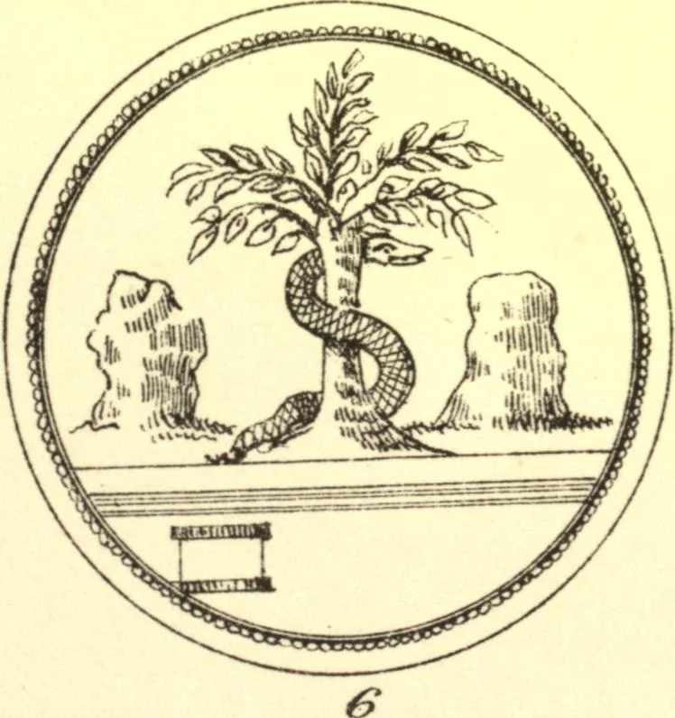 An illustration from Ancient pagan and modern Christian symbolism. With an essay on Baal worship, on the Assyrian sacred "grove" and other allied symbols by John Newton, 1875, leaf 72