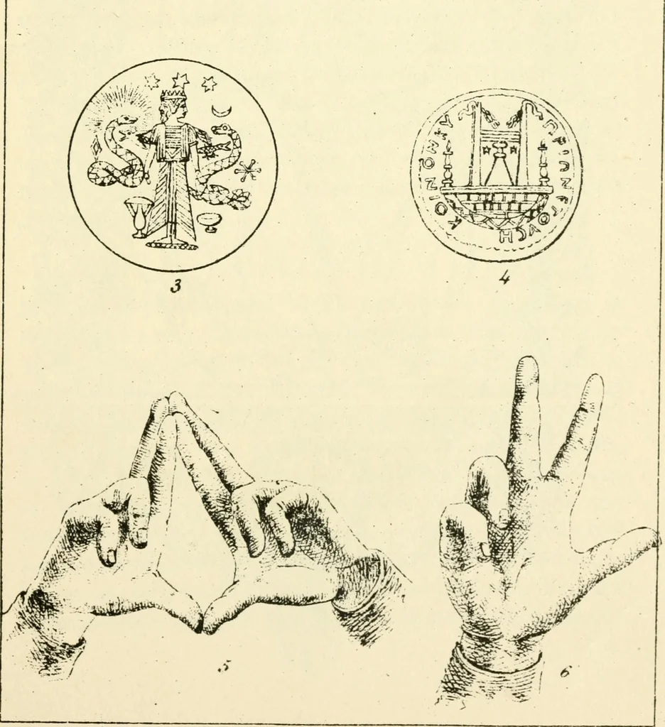 An illustration from Ancient pagan and modern Christian symbolism, 1874, leaf 54