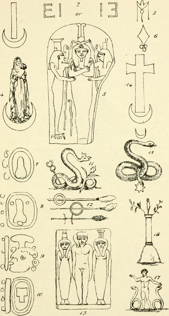 An illustration from Ancient pagan and modern Christian symbolism, 1874, leaf 66