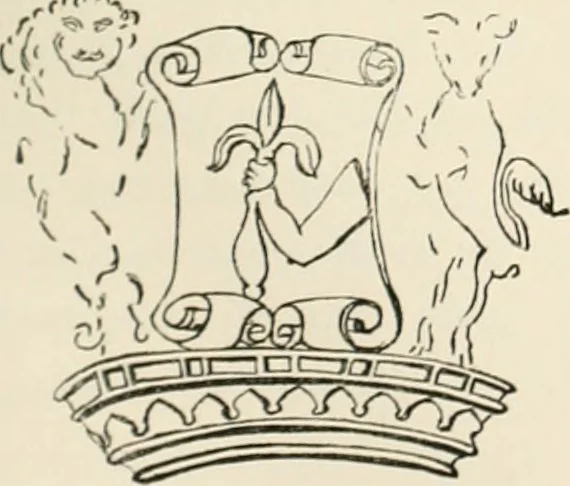 An illustration from The ancient sepulchral effigies and monumental and memorial sculpture of Devon, 1877, leaf 134