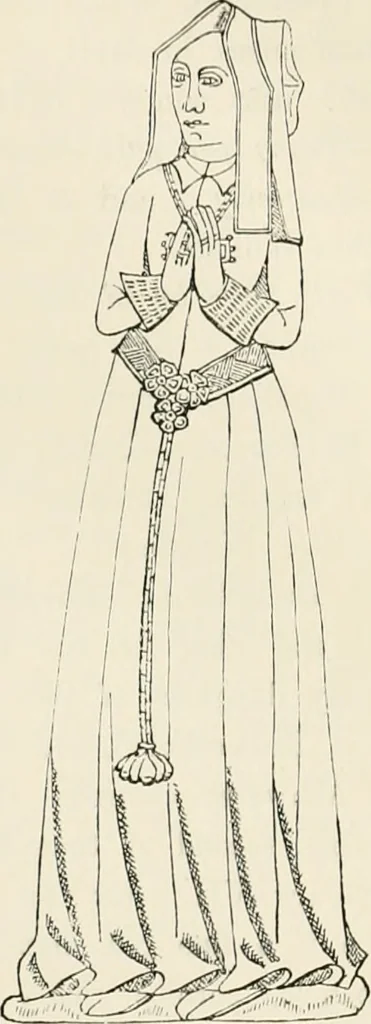 An illustration from The ancient sepulchral effigies and monumental and memorial sculpture of Devon, 1877, leaf 142