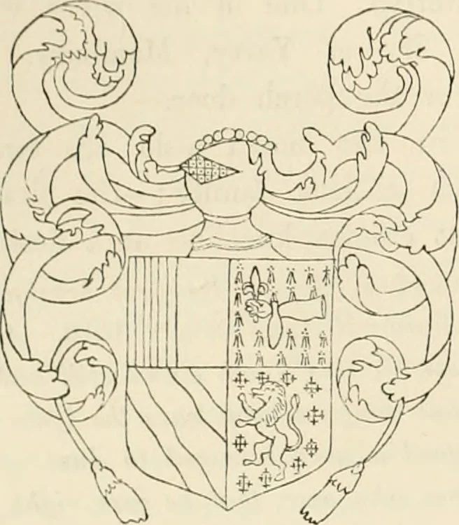 An illustration from The ancient sepulchral effigies and monumental and memorial sculpture of Devon, 1877, leaf 148
