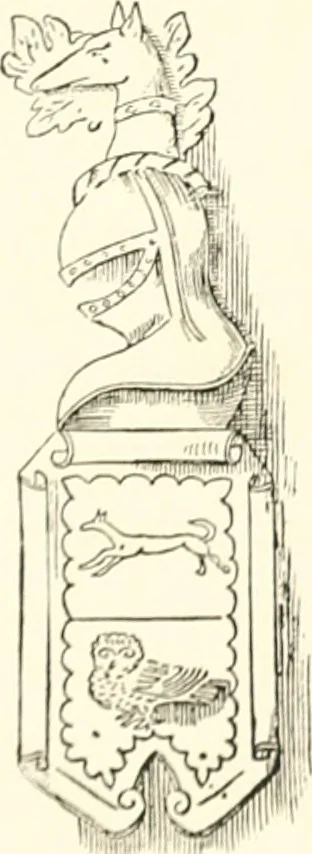 An illustration from The ancient sepulchral effigies and monumental and memorial sculpture of Devon, 1877, leaf 157