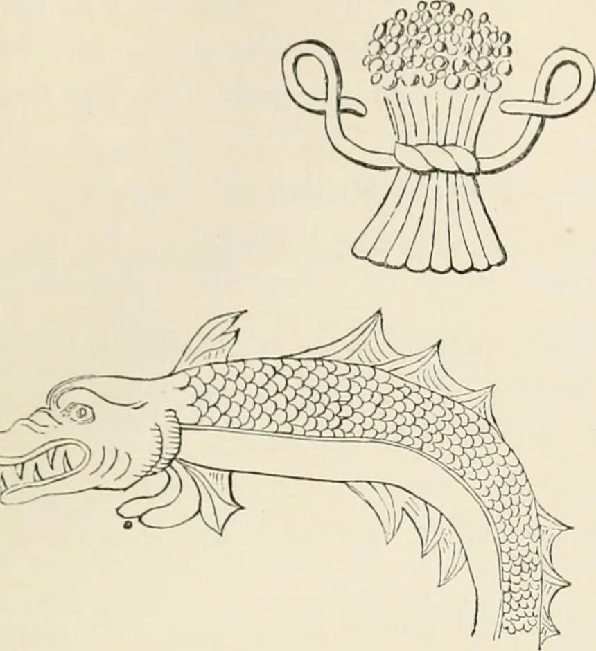 An illustration from The ancient sepulchral effigies and monumental and memorial sculpture of Devon, 1877, leaf 166