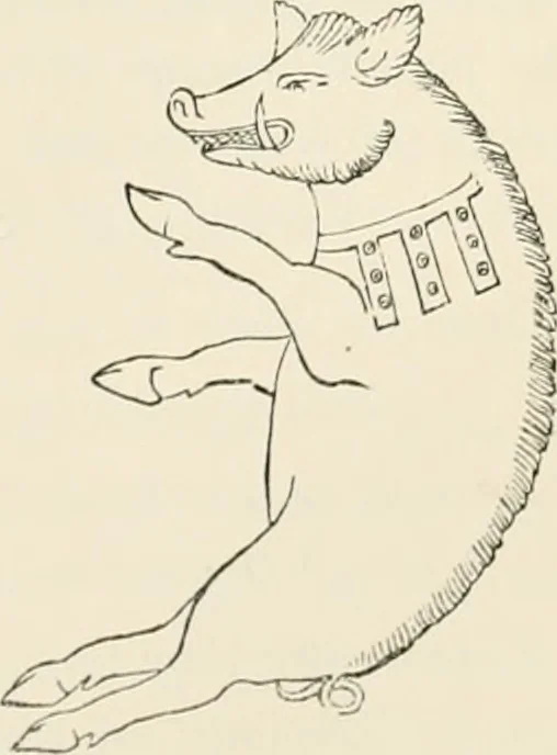 An illustration from The ancient sepulchral effigies and monumental and memorial sculpture of Devon, 1877, leaf 166