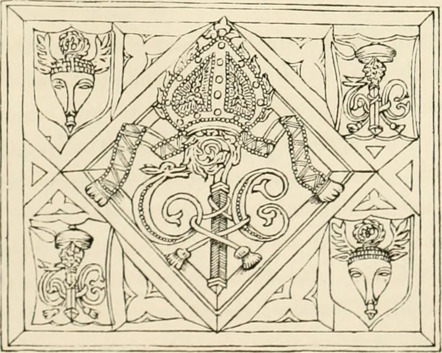 An illustration from The ancient sepulchral effigies and monumental and memorial sculpture of Devon, 1877, leaf 186