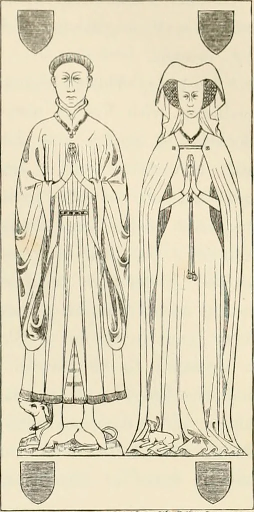 An illustration from The ancient sepulchral effigies and monumental and memorial sculpture of Devon, 1877, leaf 270