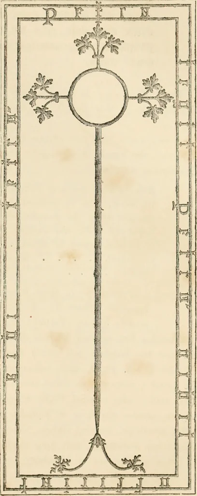 An illustration from The ancient sepulchral effigies and monumental and memorial sculpture of Devon, 1877, leaf 308