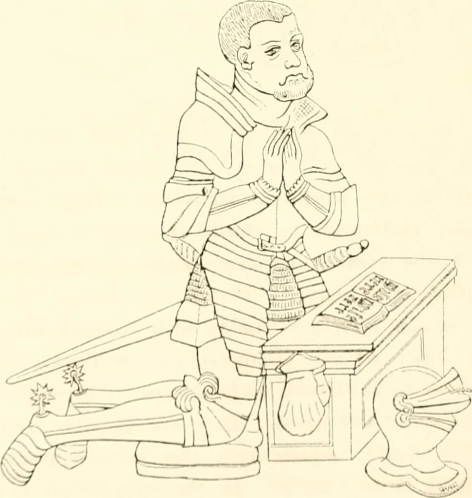 An illustration from The ancient sepulchral effigies and monumental and memorial sculpture of Devon, 1877, leaf 333