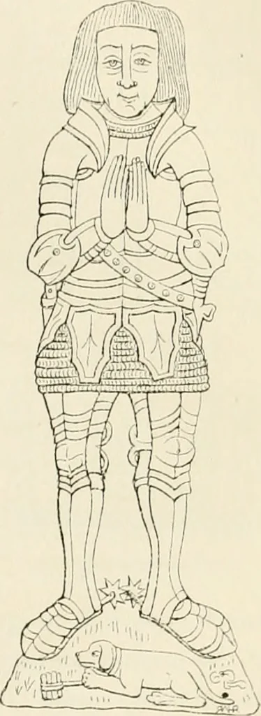 An illustration from The ancient sepulchral effigies and monumental and memorial sculpture of Devon, 1877, leaf 340