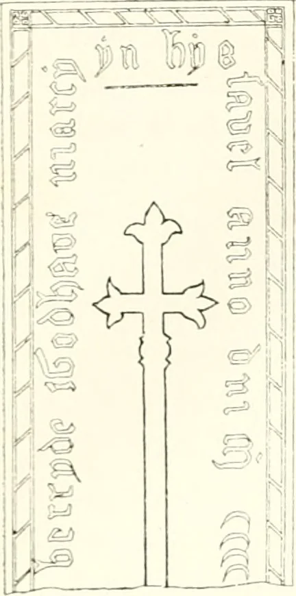 An illustration from The ancient sepulchral effigies and monumental and memorial sculpture of Devon, 1877, leaf 341