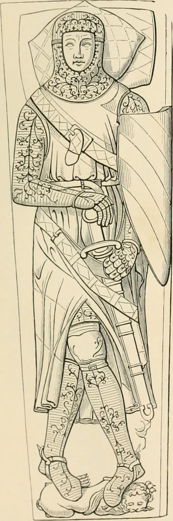 An illustration from The ancient sepulchral effigies and monumental and memorial sculpture of Devon, 1877, leaf 420