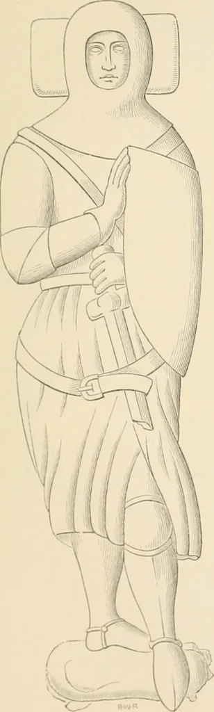 An illustration from The ancient sepulchral effigies and monumental and memorial sculpture of Devon, 1877, leaf 432