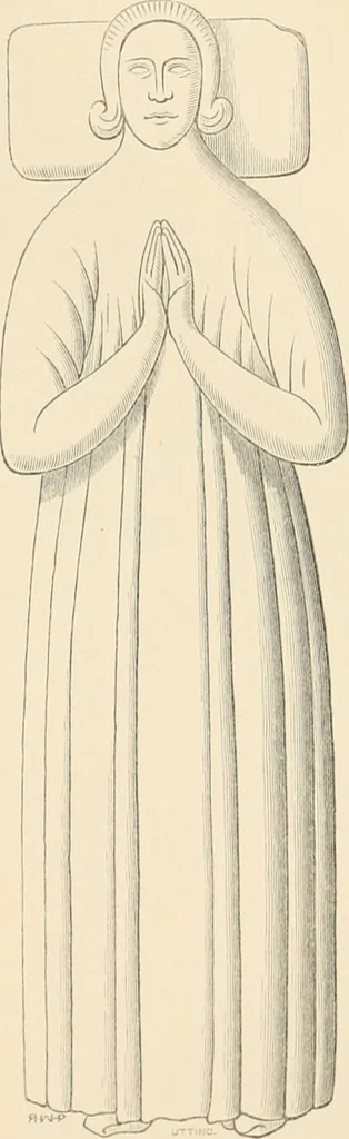 An illustration from The ancient sepulchral effigies and monumental and memorial sculpture of Devon, 1877, leaf 436