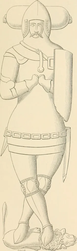 An illustration from The ancient sepulchral effigies and monumental and memorial sculpture of Devon, 1877, leaf 438