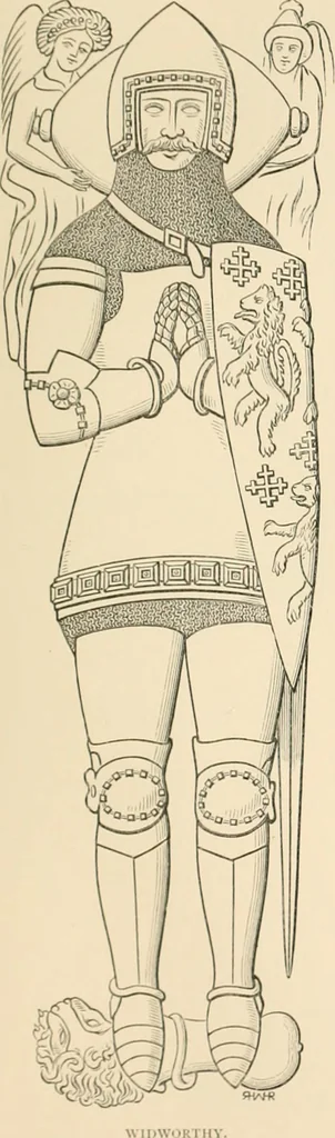 An illustration from The ancient sepulchral effigies and monumental and memorial sculpture of Devon, 1877, leaf 442