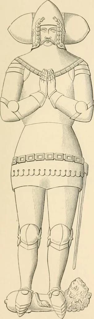 An illustration from The ancient sepulchral effigies and monumental and memorial sculpture of Devon, 1877, leaf 446