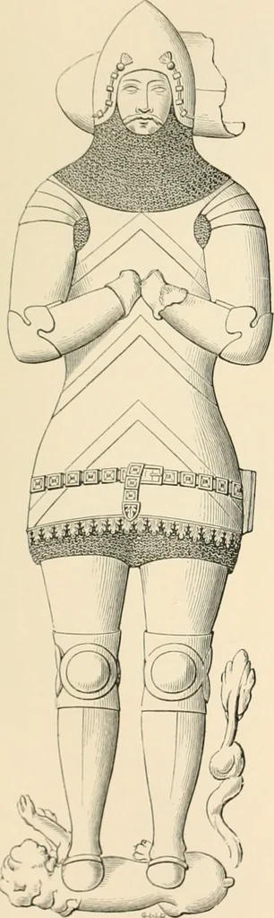 An illustration from The ancient sepulchral effigies and monumental and memorial sculpture of Devon, 1877, leaf 448