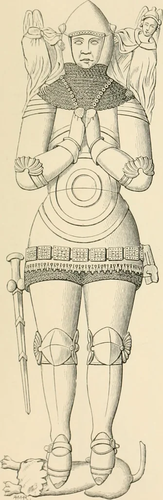An illustration from The ancient sepulchral effigies and monumental and memorial sculpture of Devon, 1877, leaf 450