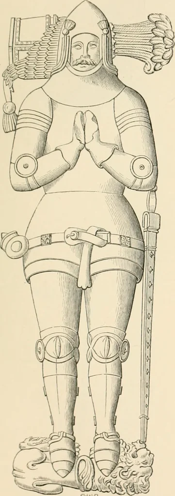 An illustration from The ancient sepulchral effigies and monumental and memorial sculpture of Devon, 1877, leaf 452