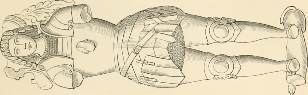An illustration from The ancient sepulchral effigies and monumental and memorial sculpture of Devon, 1877, leaf 456