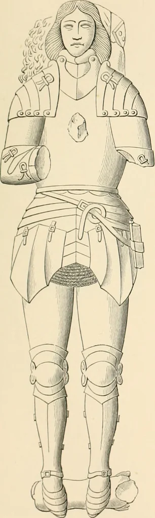 An illustration from The ancient sepulchral effigies and monumental and memorial sculpture of Devon, 1877, leaf 460