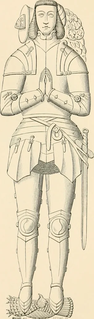 An illustration from The ancient sepulchral effigies and monumental and memorial sculpture of Devon, 1877, leaf 460