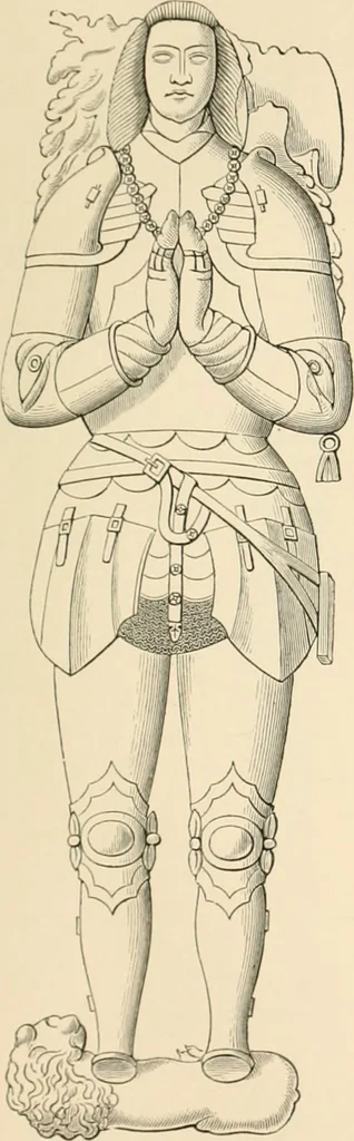 An illustration from The ancient sepulchral effigies and monumental and memorial sculpture of Devon, 1877, leaf 462