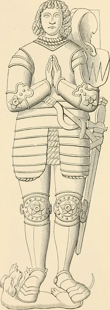 An illustration from The ancient sepulchral effigies and monumental and memorial sculpture of Devon, 1877, leaf 462