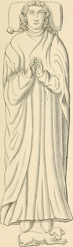 An illustration from The ancient sepulchral effigies and monumental and memorial sculpture of Devon, 1877, leaf 464