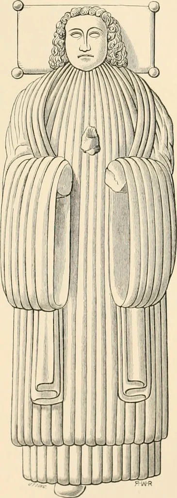 An illustration from The ancient sepulchral effigies and monumental and memorial sculpture of Devon, 1877, leaf 464