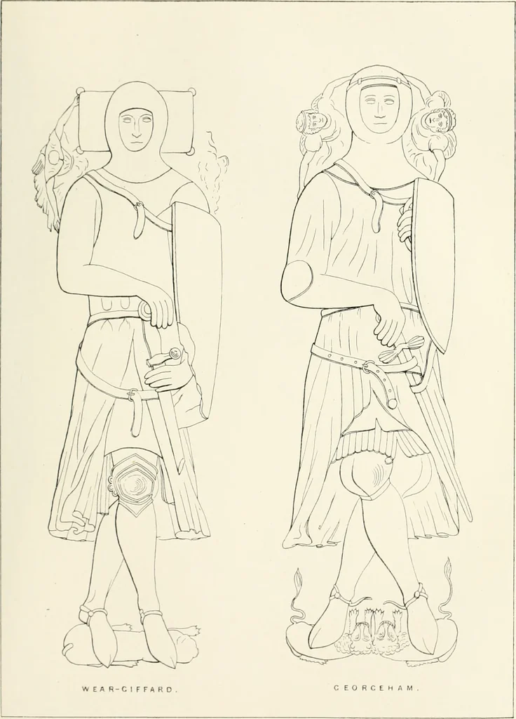 An illustration from The ancient sepulchral effigies and monumental and memorial sculpture of Devon, 1877, leaf 472