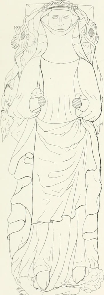 An illustration from The ancient sepulchral effigies and monumental and memorial sculpture of Devon, 1877, leaf 476