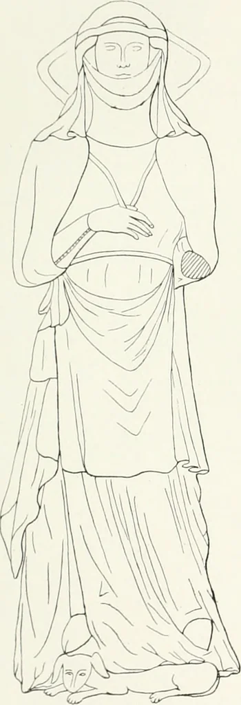 An illustration from The ancient sepulchral effigies and monumental and memorial sculpture of Devon, 1877, leaf 478