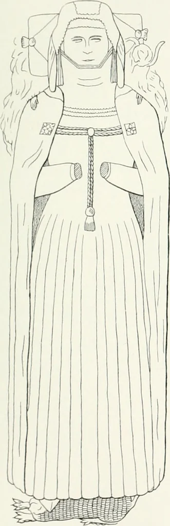 An illustration from The ancient sepulchral effigies and monumental and memorial sculpture of Devon, 1877, leaf 482
