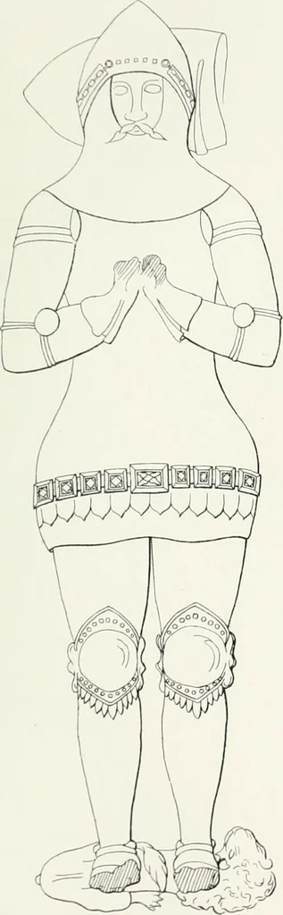 An illustration from The ancient sepulchral effigies and monumental and memorial sculpture of Devon, 1877, leaf 486