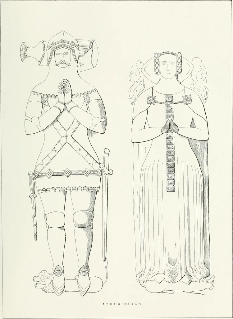 An illustration from The ancient sepulchral effigies and monumental and memorial sculpture of Devon, 1877, leaf 488