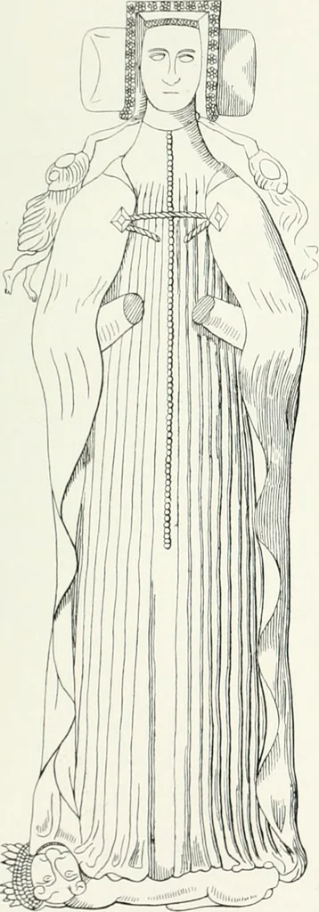 An illustration from The ancient sepulchral effigies and monumental and memorial sculpture of Devon, 1877, leaf 490