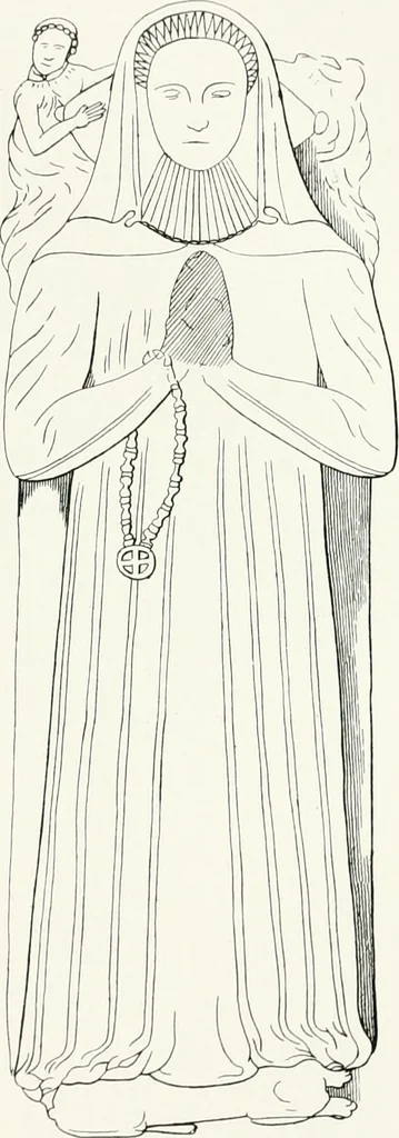 An illustration from The ancient sepulchral effigies and monumental and memorial sculpture of Devon, 1877, leaf 490