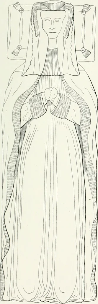 An illustration from The ancient sepulchral effigies and monumental and memorial sculpture of Devon, 1877, leaf 496