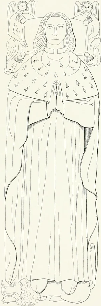 An illustration from The ancient sepulchral effigies and monumental and memorial sculpture of Devon, 1877, leaf 496