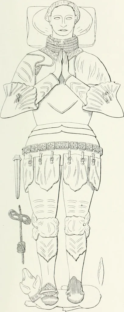 An illustration from The ancient sepulchral effigies and monumental and memorial sculpture of Devon, 1877, leaf 500