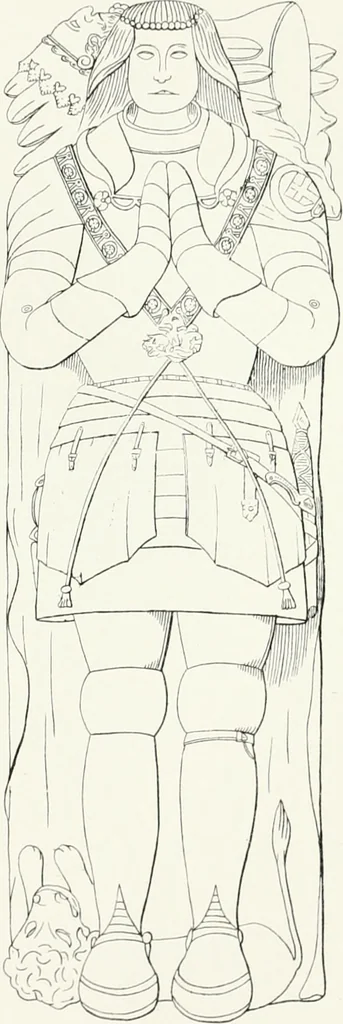 An illustration from The ancient sepulchral effigies and monumental and memorial sculpture of Devon, 1877, leaf 500